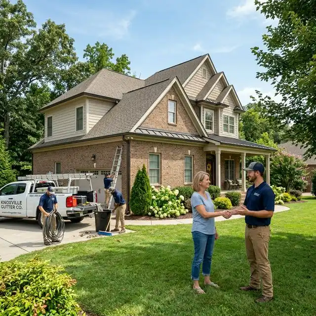 Annual fall gutter flush in Corryton TN