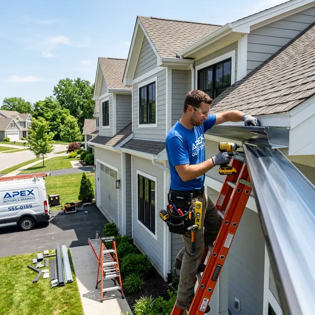 Seamless gutter installation
